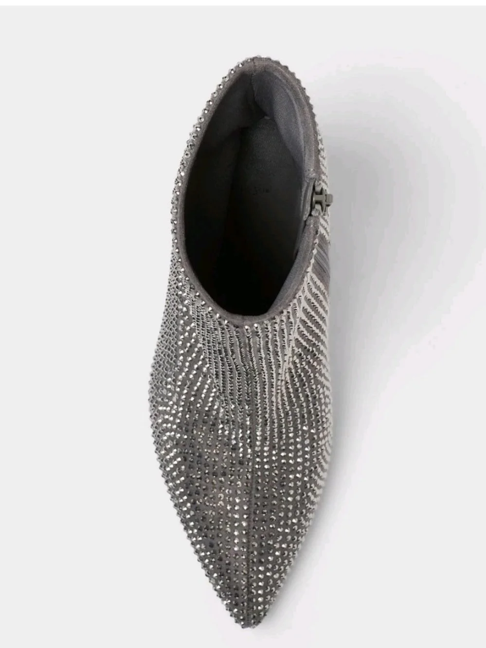 a new day Gray Studded Pointed Toe Ankle Boots